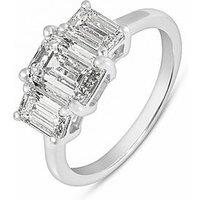 Love Diamond Emerald Cut Trilogy Ring - Lab Grown