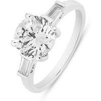 Love Diamond Solitaire With Bagguette Shouldrs - Lab Grown