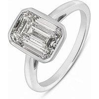 Love Diamond 3.00Ct Emerald Cut Diamond Solitaire Ring Lab Grown