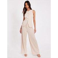 Quiz Stone Wide Leg Trousers