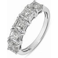 Love Diamond 2.50Ct Asscher Cut Diamond Five Stone Bridal Ring Lab Grown