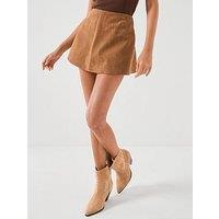 Free People Paradise Found Faux Suede Skort - Brown