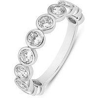 Love Diamond Rubover Round Shaped Eternity Ring - One Colour