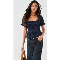 Free People Adore You Blouse - Blue