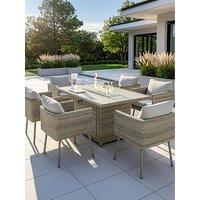 The Very Collection Antigua 6 Seater Dining Set (With Firepit Table)