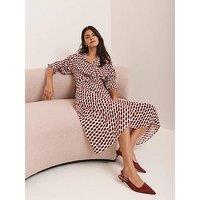 Mint Velvet Shirt Dress - Lips Print Red