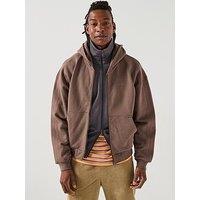 Adidas Originals Mens Premium Essentials Full-Zip Hoodie - Brown