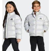 Adidas Sportswear Kids Unisex Synthetic Down Glam Jacket - Silver