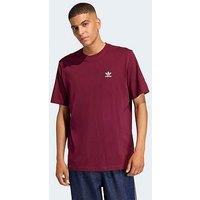 Adidas Originals Men'S Trefoil Essentials Loose T-Shirt - Red - Dark Red