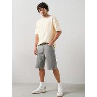The Very Collection Regular Fit Denim Shorts - Light Grey