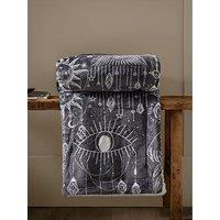 Furn Constellation 130X180 Sherpa Throw Charcoal/Cream