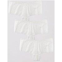 The Very Collection 3 Pack Lace Briefs - White