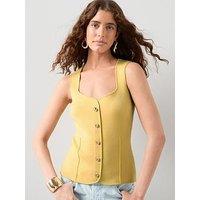 The Very Collection Sweetheart Neck Knitted Waistcoat