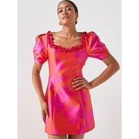 Elliatt Eloise A Line Mini Dress - Red