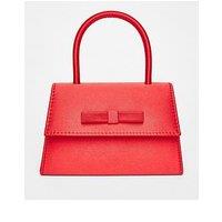 Quiz Red Bow Trim Top Handle Bag