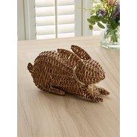 The Very Collection Lying Down Faux Rattan Rabbit