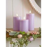 The Very Collection S/3 Led Candle- Lilac