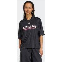 Adidas Sportswear Womens Tiro Polo T-Shirt - Black