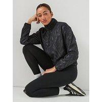 Adidas Womens Training Printed Polarfleece - Black