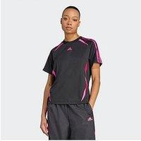 Adidas Originals Womens Teamgeist Adicolor Loose T-Shirt - Black