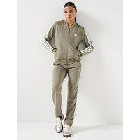 Adidas Sportswear Womens Essentials 3-Stripes Track Suit - Green