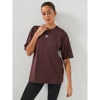 Adidas Originals Women'S Trefoil Essentials Boyfriend T-Shirt - Brown