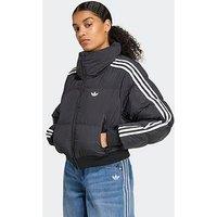 Adidas Originals Womens Cropped Puffer Coat - Black