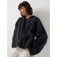 Adidas Sportswear Womens Future Icons Three Stripes Fleece Cardigan - Black