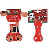 M-Pets 2 Pack - Doggy Shaped Stocking & Dog Toy Bone
