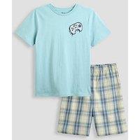 The Very Collection Boys Shortie Pyjama Set - Blue