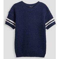 The Very Collection Boys Knitted Stripe Detail Top