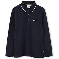 Boss Boys Long Sleeve Polo Shirt - Navy
