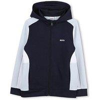 Boss Boys Colour Block Hoodie - Navy