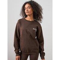 The Very Collection San Francisco Graphic Oversized Sweatshirt - Brown