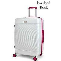Rock Luggage Love Island White/Pink Medium Suitcase