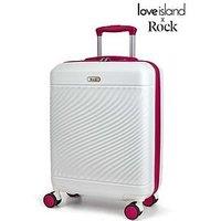 Rock Luggage Love Island White/Pink Cabin Suitcase