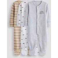 The Very Collection Baby 3 Pack Happy Camper Sleepsuit