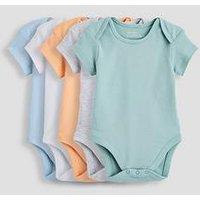 The Very Collection Baby Boys 5 Pack Core Short Sleeve Bodysuits