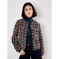 Apricot Multicolour Tweed Jacket