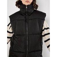 Apricot Reversible Oversized Puffer Jack - Black