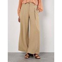 Apricot Tailored Wide Leg Trouser - Red