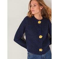 Monsoon Brianne Button Cardigan - Blue