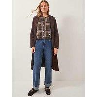 Monsoon Carmen Check Cardigan - Brown