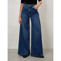 Apricot Zana Wide Leg Jean - Blue