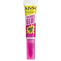Nyx Professional Makeup The Brow Glue Crazy Lift, Brow Lamination Gel, Up To 24H Strong Hold, Built-In Styling Comb, Transparent