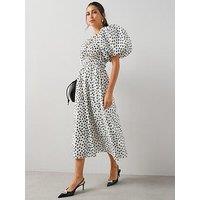 The Very Collection Puff Sleeve Midaxi Dress - Print