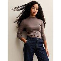 New Look 915 Girls Long Sleeve High Neck Top - Mink
