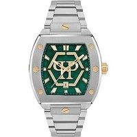Philipp Plein The Hexagon Phantom 44Mm Mini Bico Ipyg Case, Green Dial, Two Tone Watch