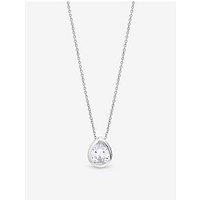 Simply Silver Sterling Silver 925 Cubic Zirconia Pear Pendant