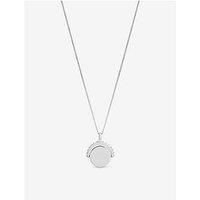 Simply Silver Sterling Silver 925 Polished Beaded Edge Spinner Pendant